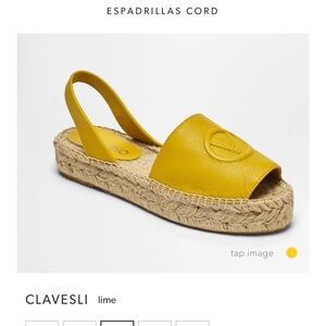 Espadrillas Cord Lime Slingback Sandals